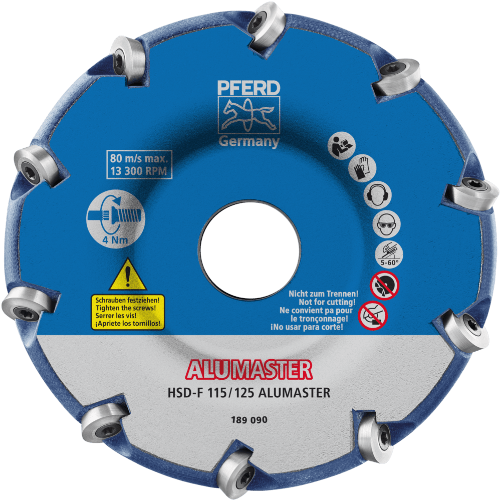 PFERD Fräswerkzeuge mit Wendeschneidplatten HSD-F 115/125 ALUMASTER