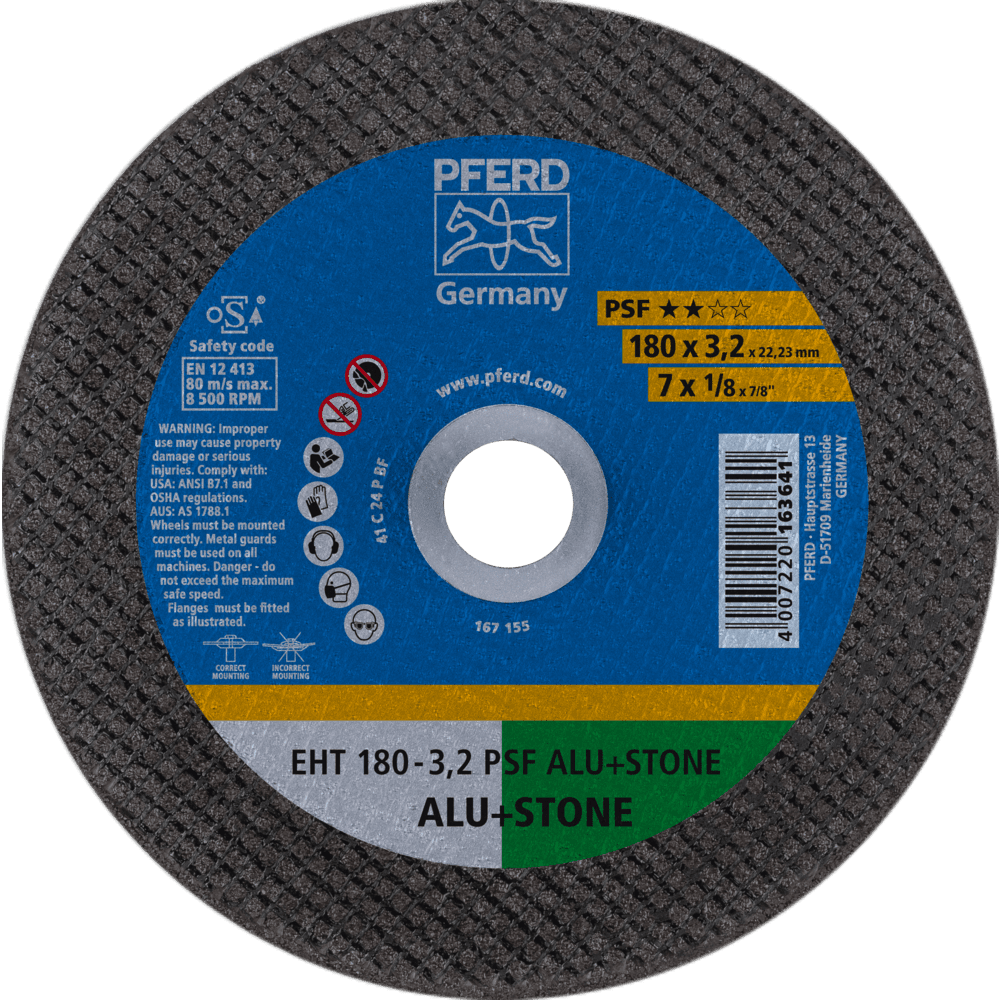 PFERD Trennscheiben EHT 180-3,2 PSF ALU+STONE
