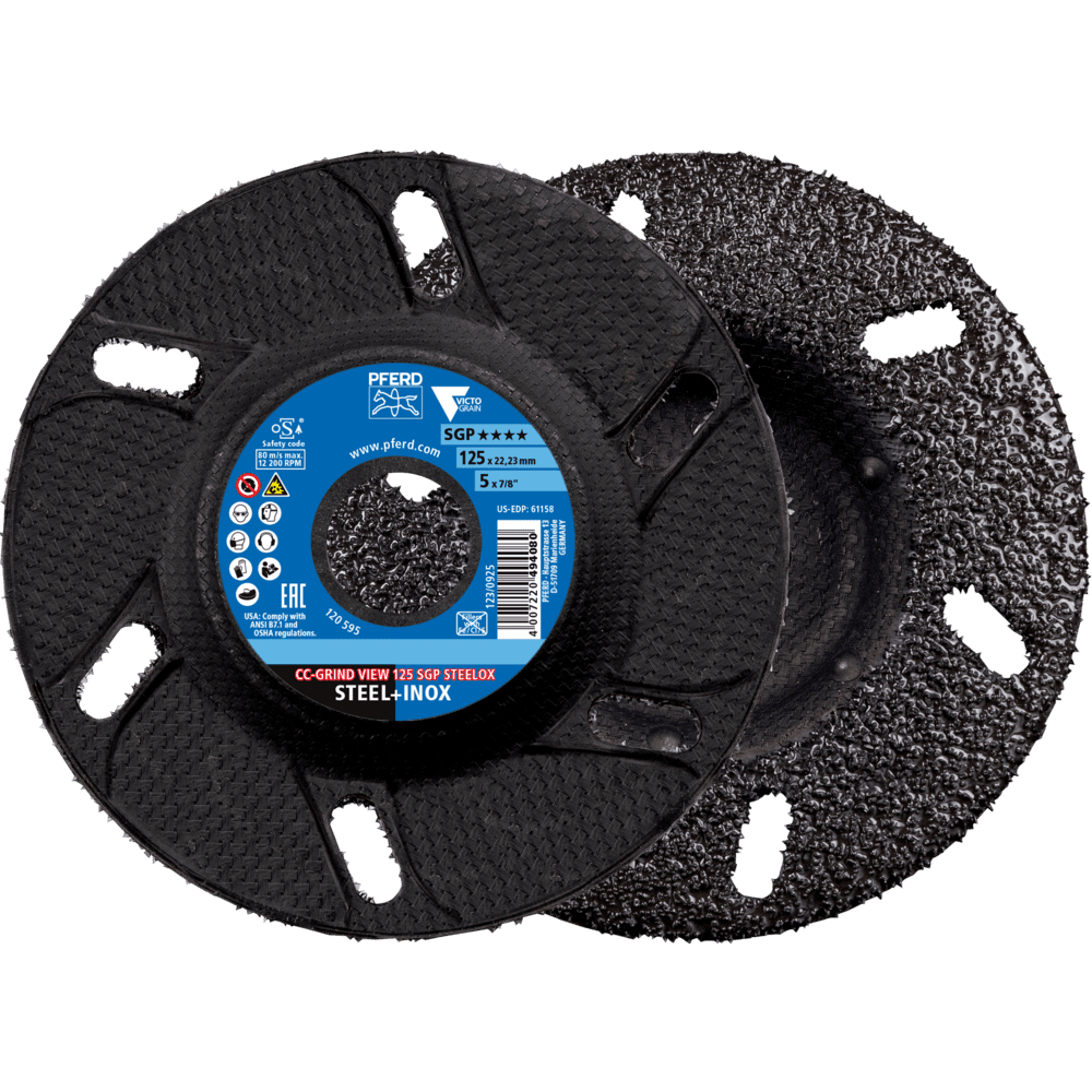 PFERD CC-GRIND (inkl. SOLID, FLEX & STRONG) CC-GRIND VIEW 125 SGP STEELOX