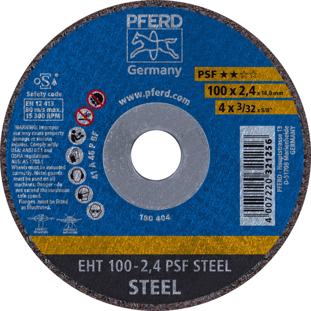 PFERD Trennscheiben EHT 100-2,4 PSF STEEL/16,0