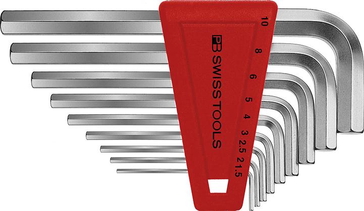Winkelschraubendreher- Satz im Kunststoffhalter 9-teilig 1,5-10mm PB Swiss Tools