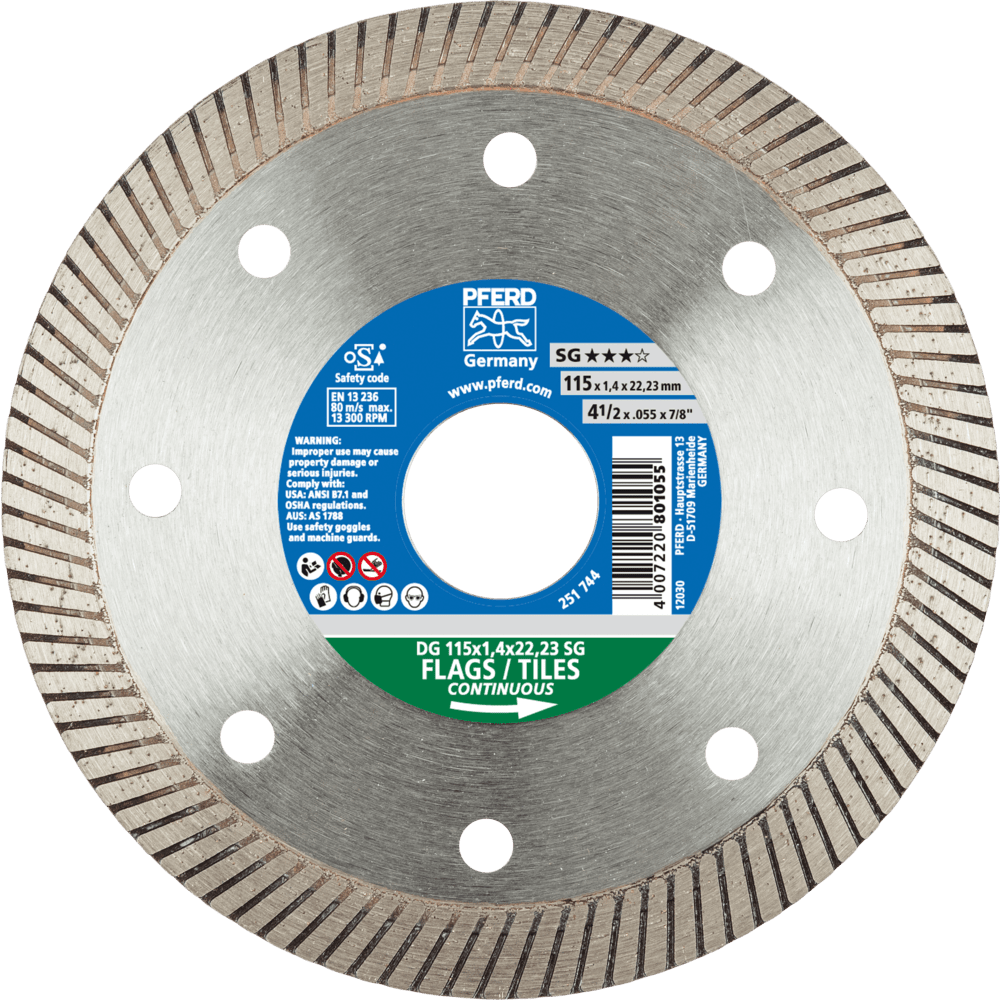 PFERD Diamantwerkzeuge für die Bauindustrie DG 115 x 1,4 x 22,23 FL SG