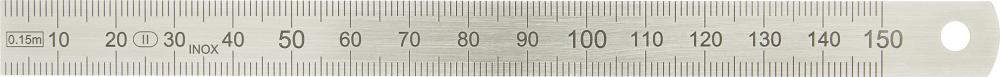 Biegsamer Stahlmaßstab 300x15x0,5mm INOX HP