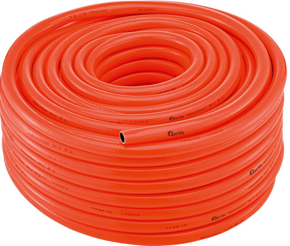 SicherheitswasserschlauchPVC, leuchtorange, 12,5x2,75mm, 50m FORTIS
