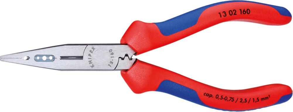 Verdrahtungszange poliertmit 2-Komponenten-Griffenmm KNIPEX