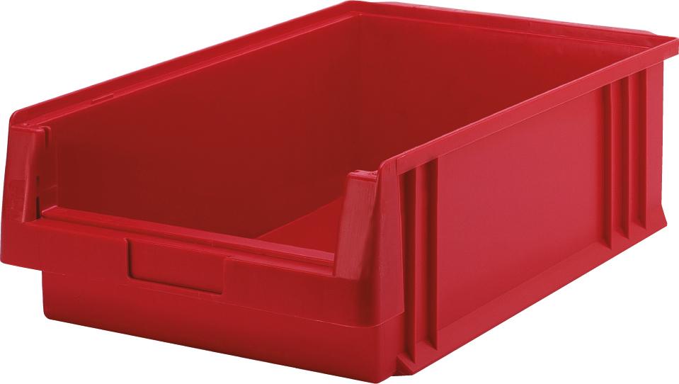 Sichtlagerkasten PLK 1c B315xT500xH150 mm rot LA-KA-PE