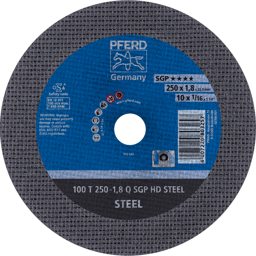 PFERD HEAVY DUTY SGP bis Ø 2000 mm 100 T 250-1,8 Q SGP HD STEEL/32,0