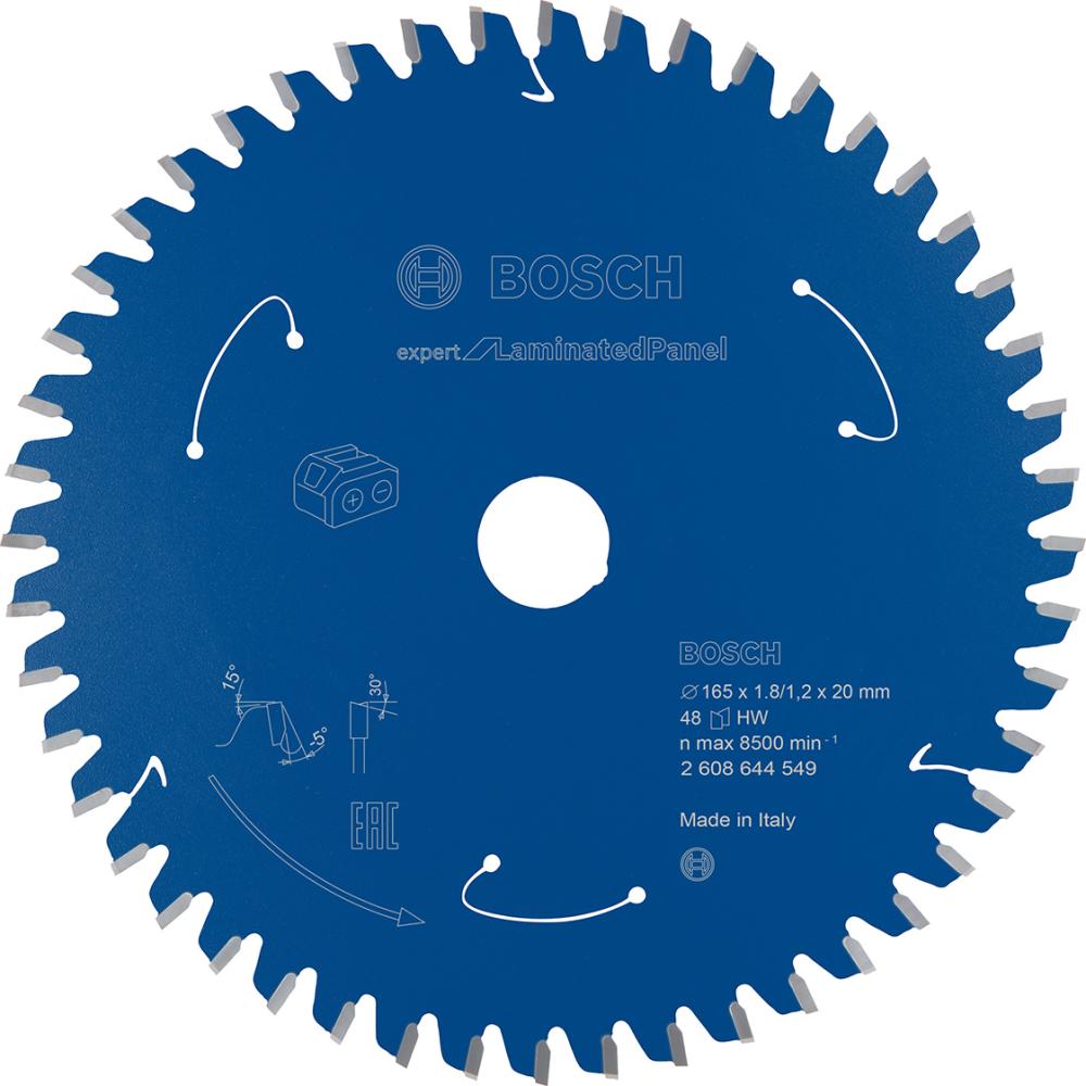 HM-Kreissägeblatt 165x1,8/1,2x20 48Z Bosch VE à 1 Stück Expert f. Laminated Panel