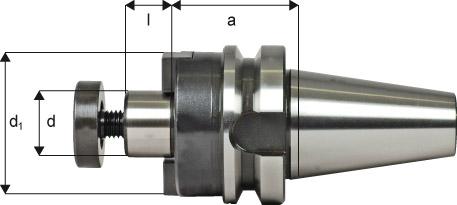 Aufsteckfräserdorn JISB6339AD kurz BT50- 32mm x50 FORTIS