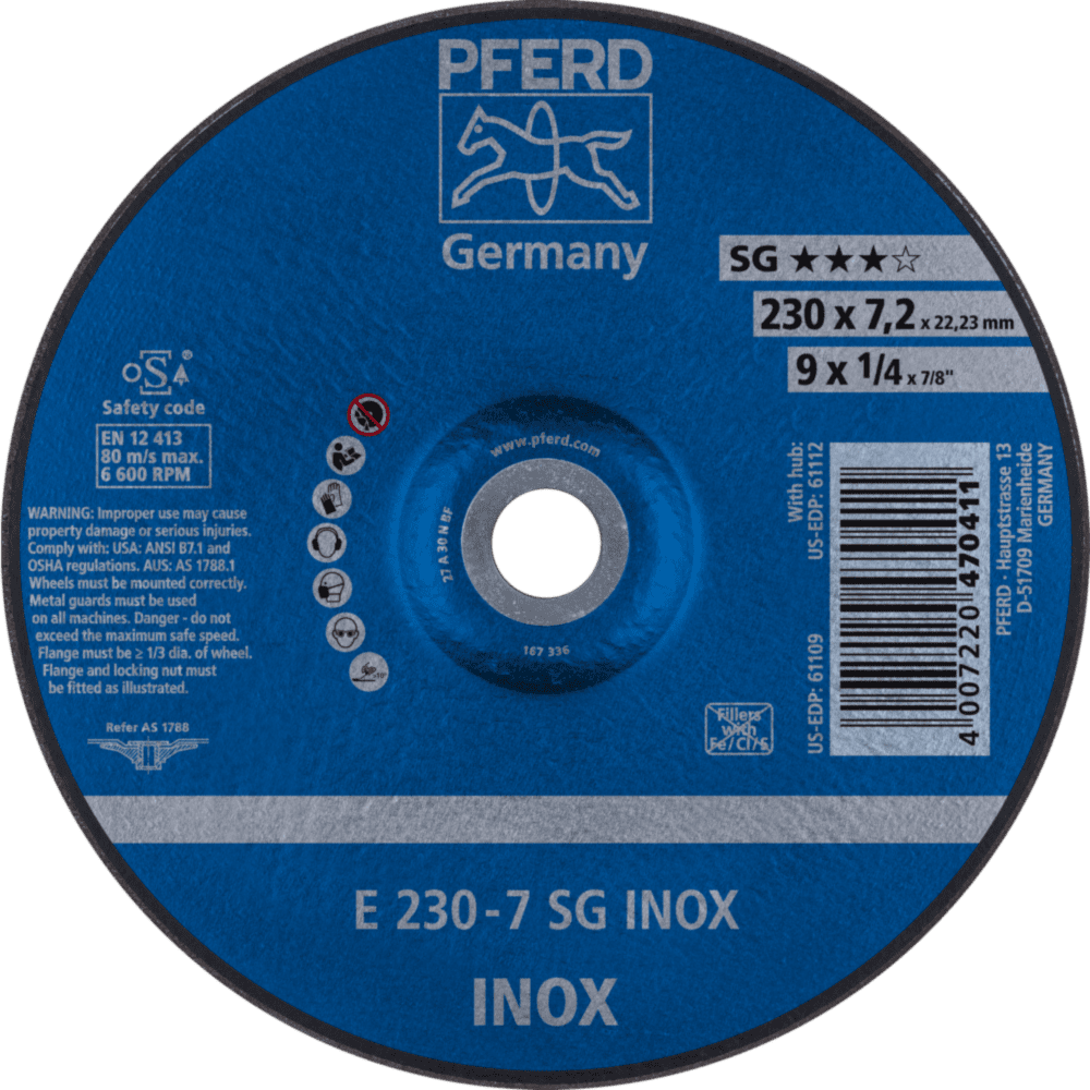 PFERD Schruppscheiben E 230-7 SG INOX