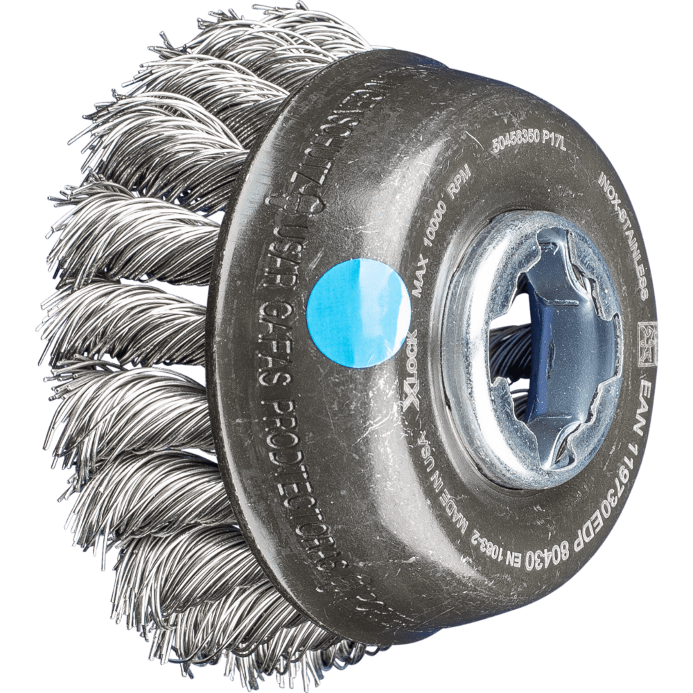 PFERD Topfbürsten mit Gewinde POS TBG 80/X-LOCK INOX 0,50