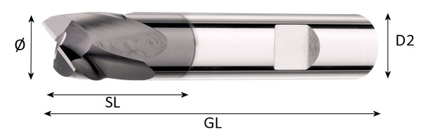 VHM-Langlochfräser Black-Multi Durchmesser:4,00