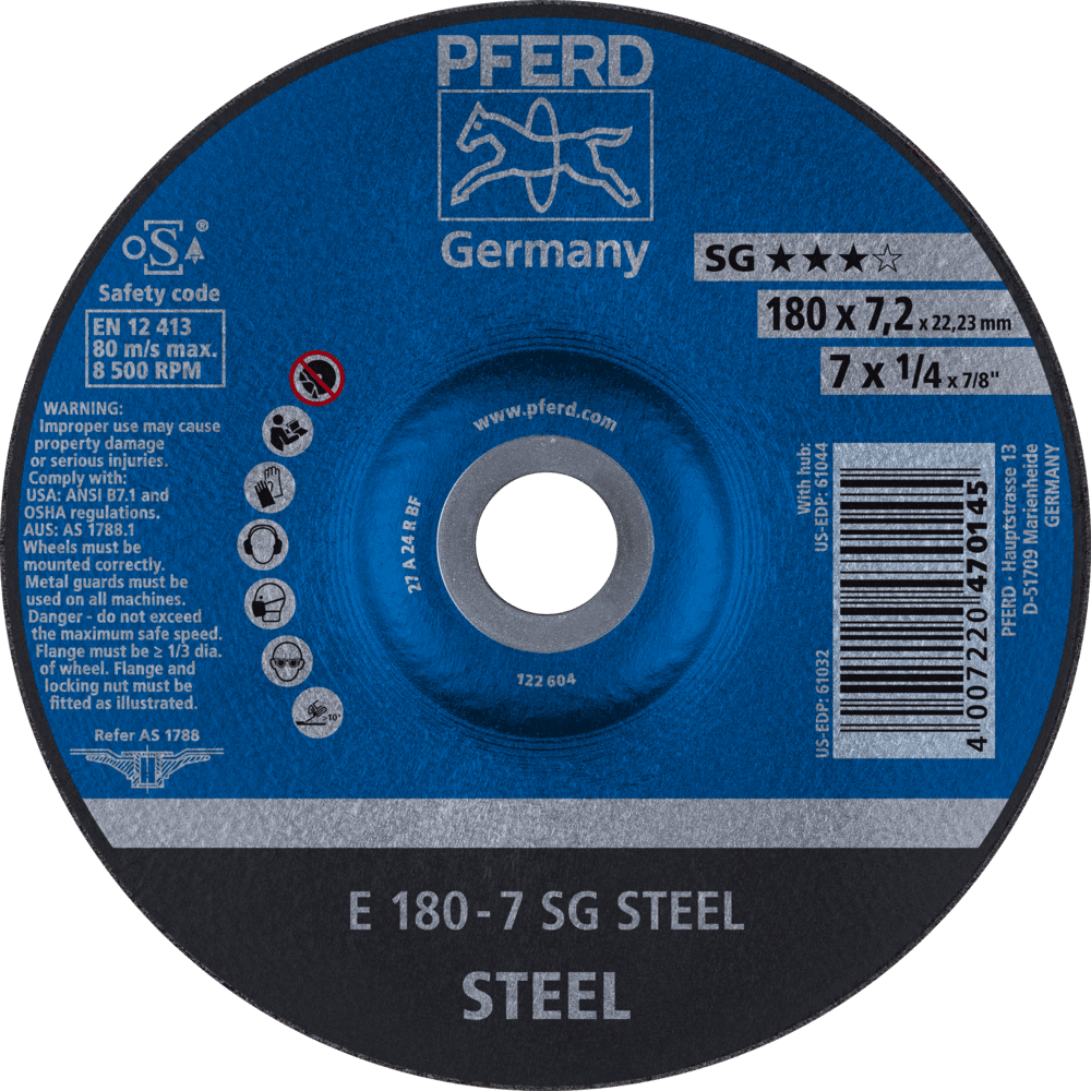 PFERD Schruppscheiben E 180-7 SG STEEL