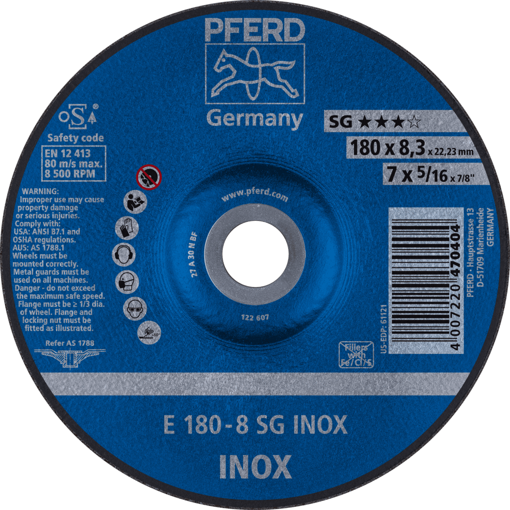 PFERD Schruppscheiben E 180-8 SG INOX