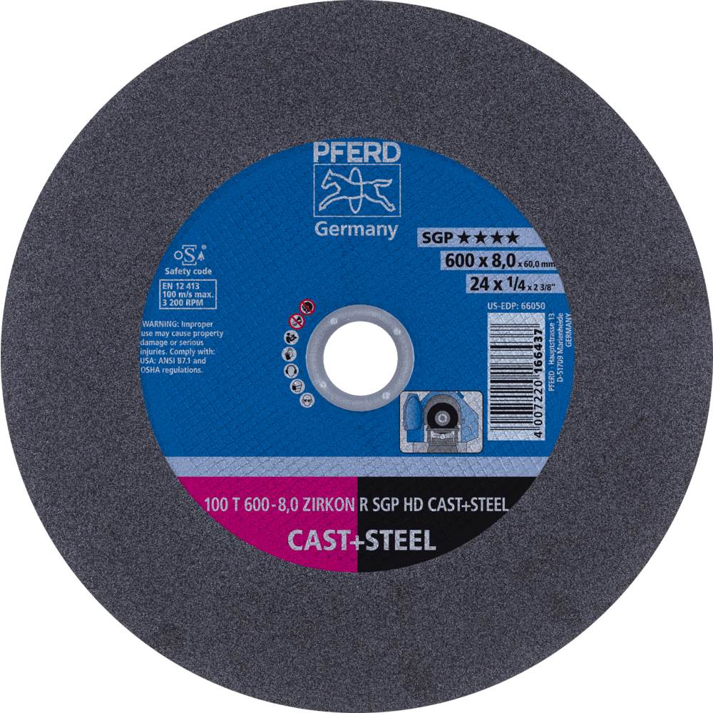 PFERD HEAVY DUTY SGP bis Ø 2000 mm 100 T 600-8,0 Z R SGP HD CAST+STEEL/60,0