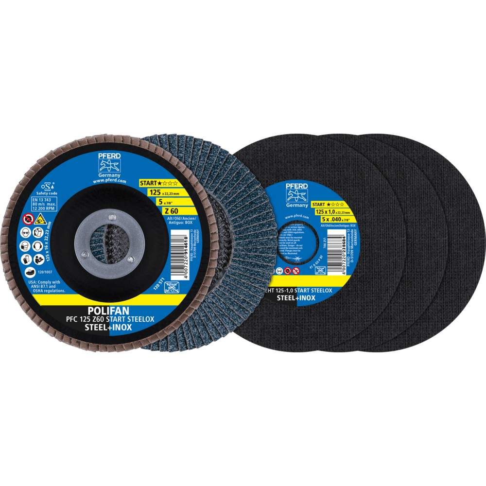 PFERD VKF-Material 6/VKF-Aktionen SET 125 START STEELOX (EHT 1,0/PFC Z60)