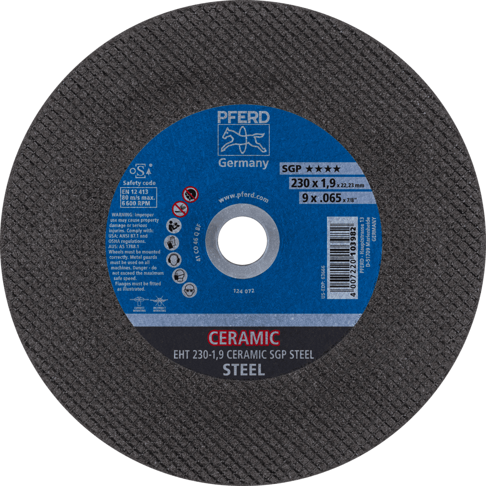 PFERD Trennscheiben EHT 230-1,9 CERAMIC SGP STEEL