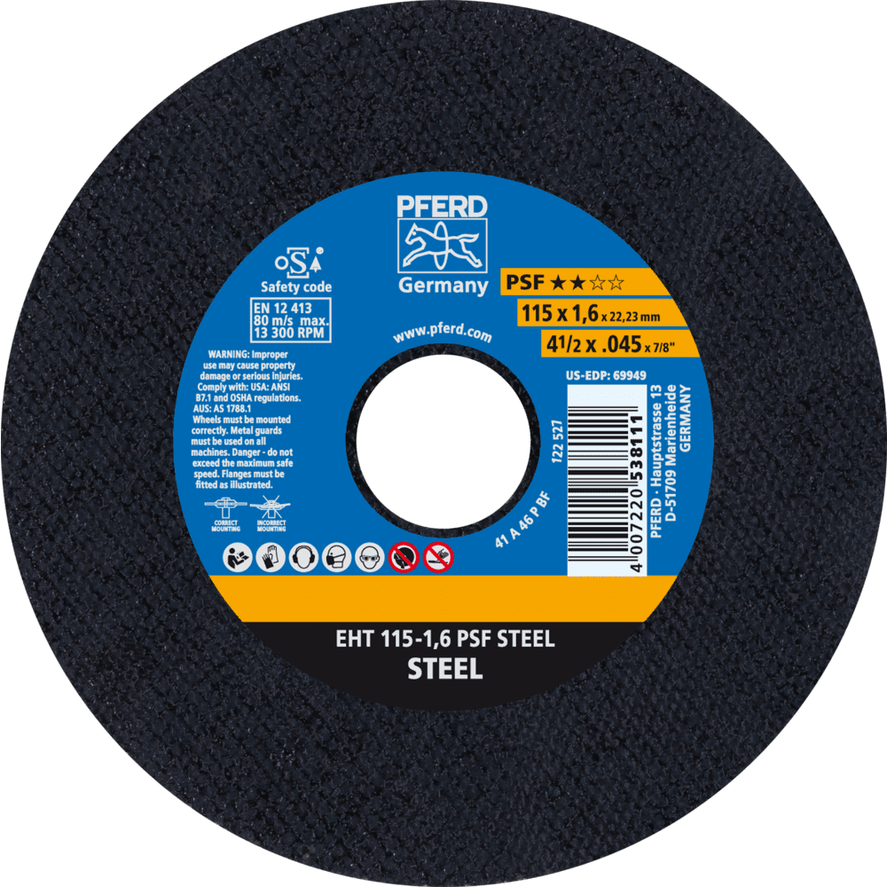 PFERD Trennscheiben EHT 115-1,6 PSF STEEL