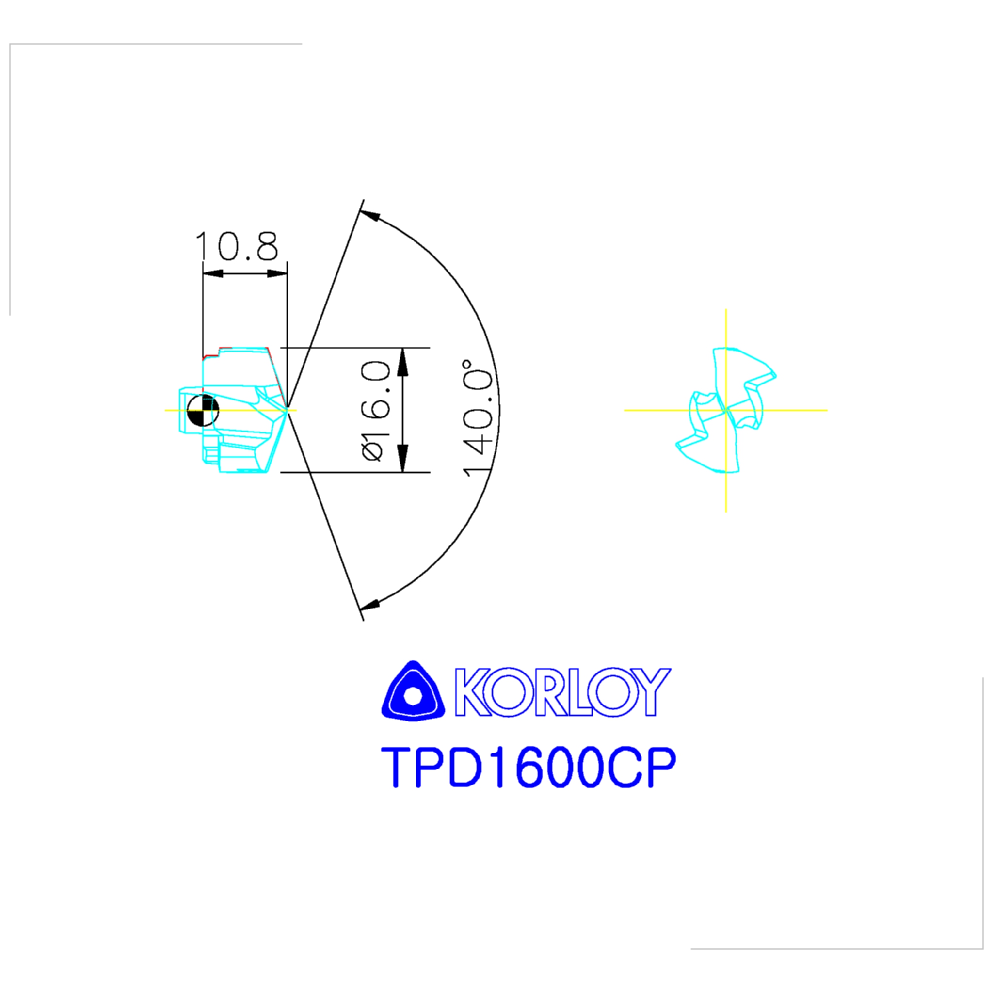 TPD1600CP PC5300 TPD Wendeplatte|Korloy