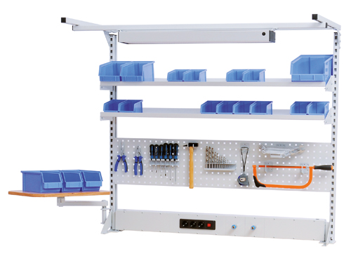Multi-Wand-Aufbau workline Breite 1500 mit Obergestell, 1x Energiekanal , 1x ...