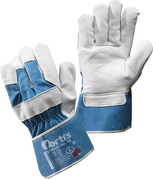 Handsch.Steeler, Rindvollleder, Gr.8, FORTIS