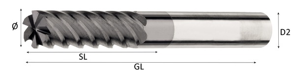 VHM-Schlichtfräser extra lang Hardcut Durchmesser:10,00