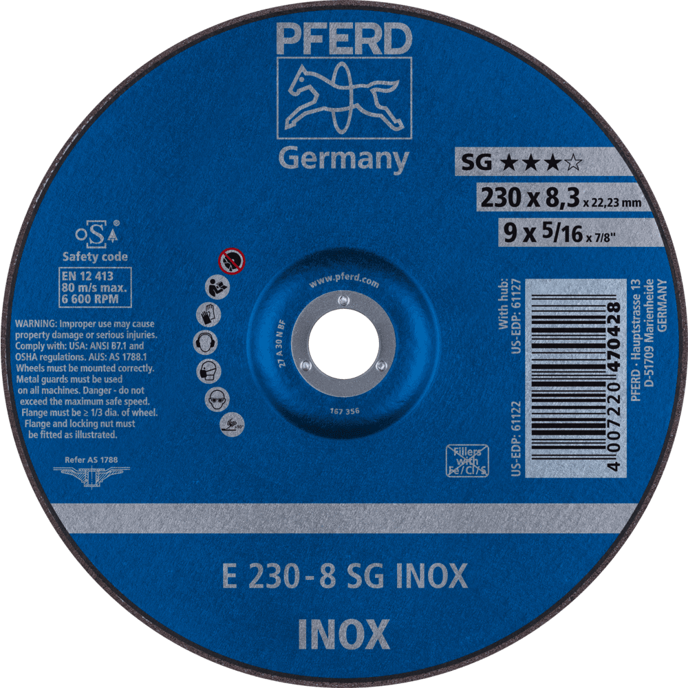 PFERD Schruppscheiben E 230-8 SG INOX