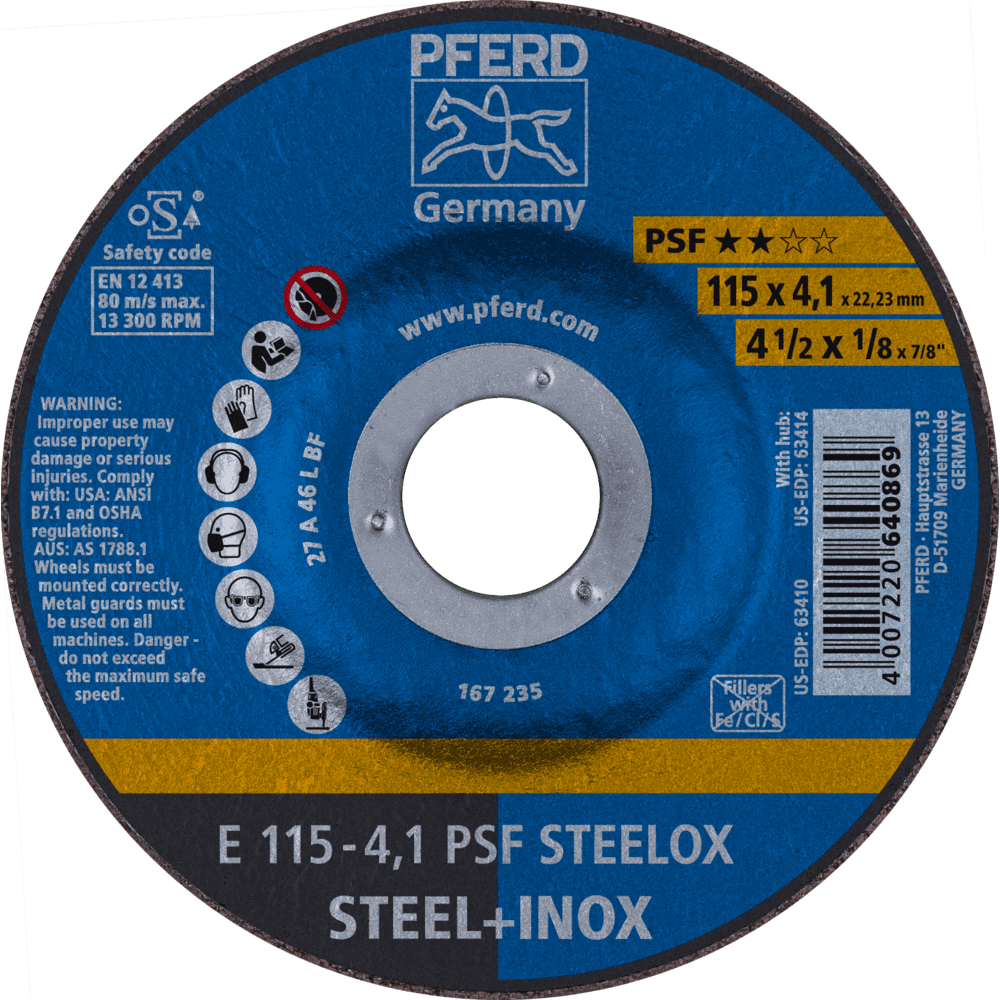 PFERD Schruppscheiben E 115-4,1 PSF STEELOX