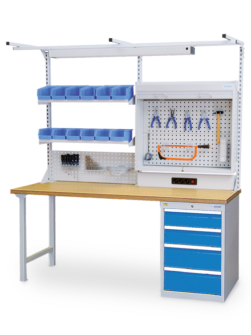 Multi-Wand-Aufbau workline Breite 2000 mit Obergestell, 1x Energiekanal , 1x ...