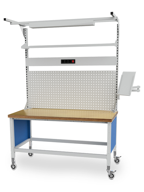 Multi-Wand-Aufbau workergo Breite 1500 mit Obergestell , 1x Energiekanal, 2x ...