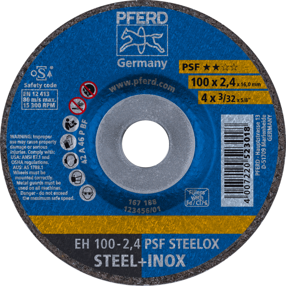 PFERD Trennscheiben EH 100-2,4 PSF STEELOX/16,0