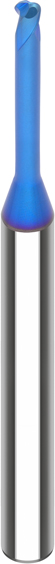 VHM-Mini-Torusfräser HSC D1=2 D2=4 L2=2 L1=50 D3=1,92 L3=10 ER=0,5 Z=2
