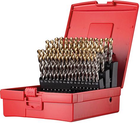 Spiralbohrer Set 6-10mm x0,1 in A002 in Box 118G Typ N 4xD 41tlg. Tin Tip A095203 Dormer