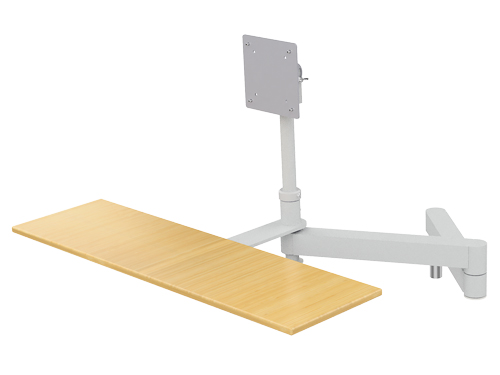 Schwenkarm mit Monitorhalterung und Tastaturauflage