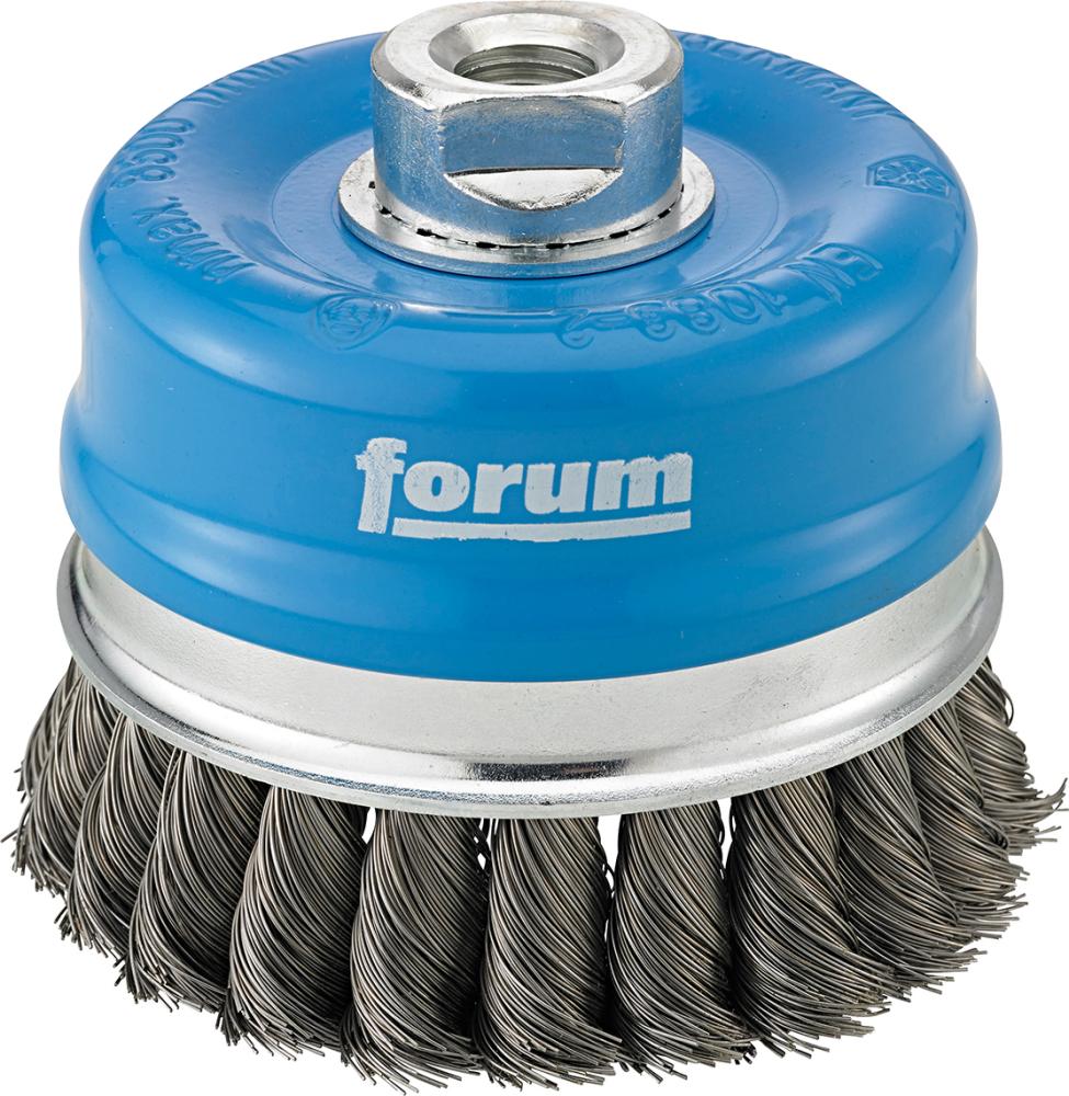 Topfbürste Stahld. M14 100x0,50mm gezopft FORUM