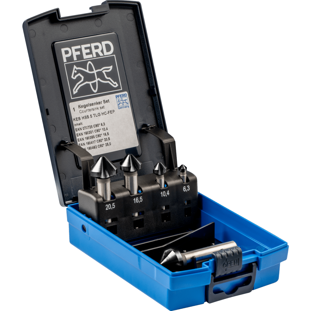 PFERD Bohr- und Senkwerkzeuge SET KES HSS DIN 335 C90° 5 HC-FEP