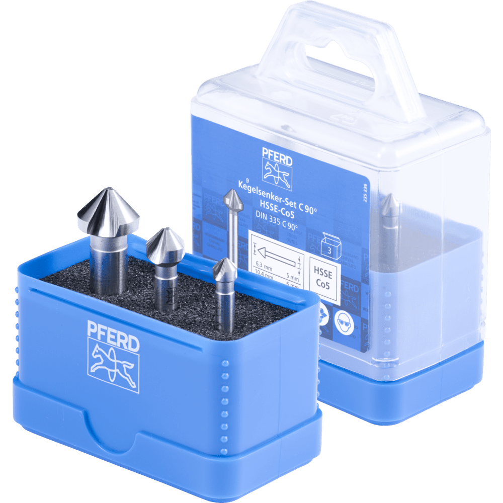 PFERD Bohr- und Senkwerkzeuge SET KES HSSE DIN 335 C90° 3