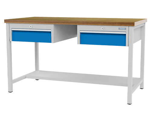 Arbeits- und Werktisch, Tiefe 750, R18-24, Schubladenanzahl: 2