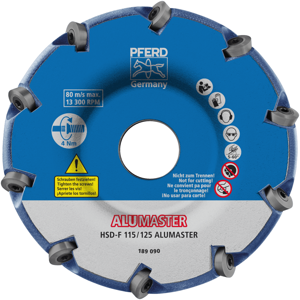 PFERD Fräswerkzeuge mit Wendeschneidplatten HSD-F 115/125 ALUMASTER HICOAT