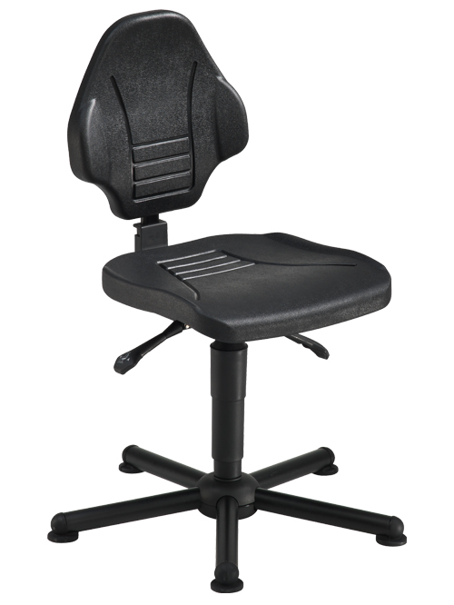 Arbeitsdrehstuhl mit Bodengleitern, Sitzhöhe 480 - 620 mm, Tragkraft 170 kg, ...