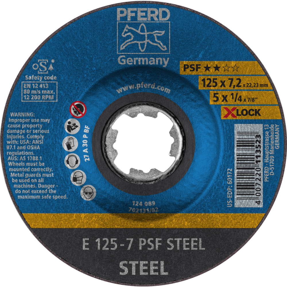 PFERD Schruppscheiben E 125-7 PSF STEEL/X-LOCK