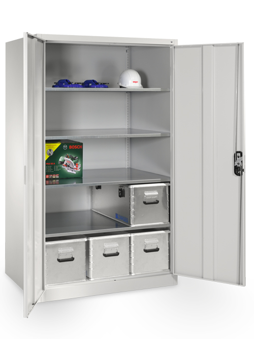 Flügeltürenschrank mit Muldengriffschloss