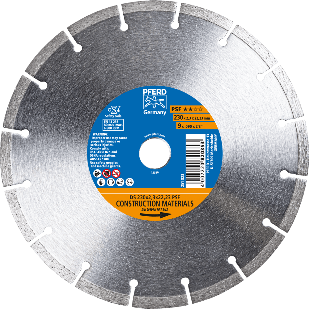 PFERD Diamantwerkzeuge für die Bauindustrie DS 230 x 2,3 x 22,23 PSF