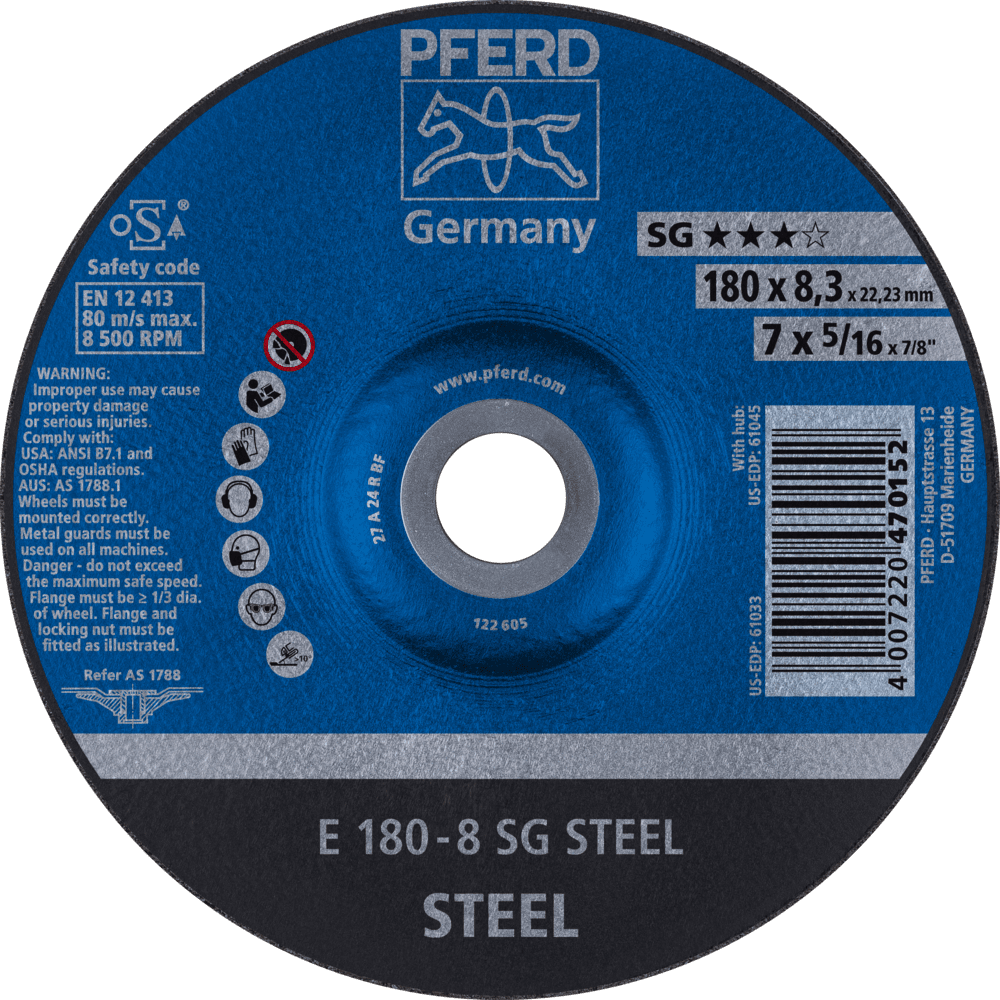 PFERD Schruppscheiben E 180-8 SG STEEL