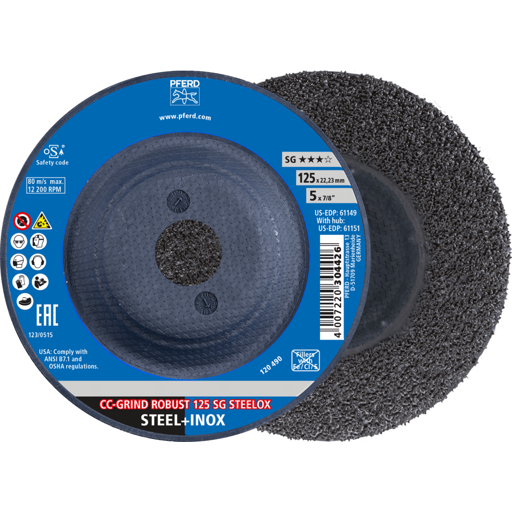 PFERD CC-GRIND (inkl. SOLID, FLEX, STRONG) CC-GRIND ROBUST 125 SG STEELOX