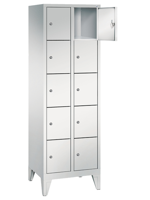 Fächerschrank mit 100 mm hohem Sockel,
 Abteilbreite in mm: 300, Abteile: 2 ...