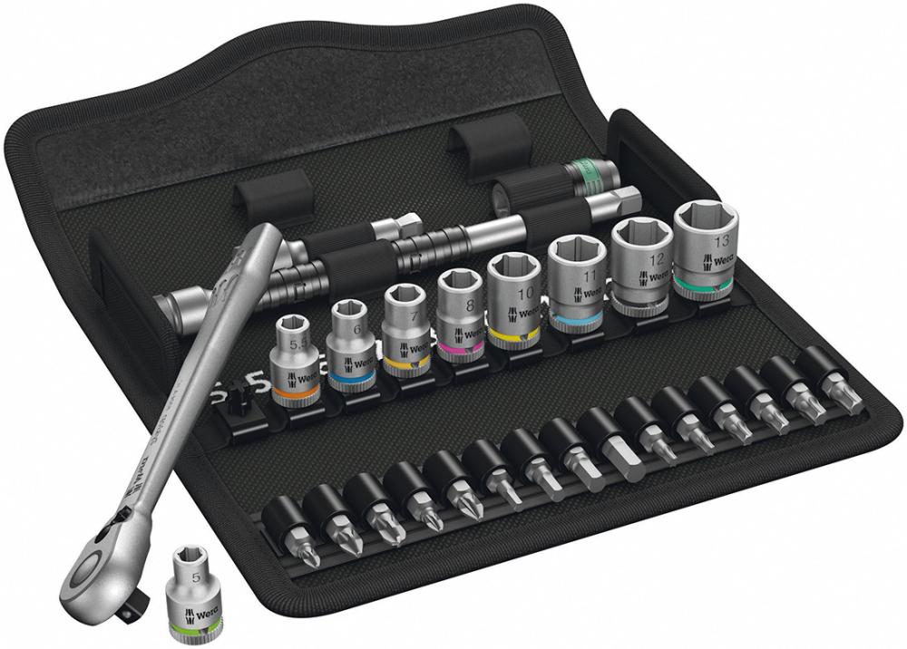 Steckschlüssel-Garnitur 1/4" ZYKLOP switch 28-teilig Wera