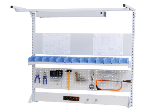 Multi-Wand-Aufbau workline Breite 1500 mit Obergestell, 1x Energiekanal , 1x ...
