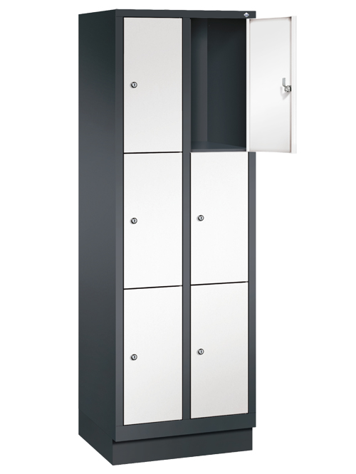 Fächerschrank mit 100 mm hohem Sockel,
 Abteilbreite in mm: 300