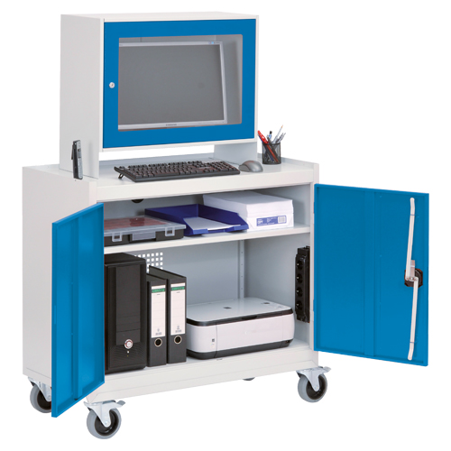 Flügeltürenschrank für Computerwagen, Anzahl Flügeltüren: 2